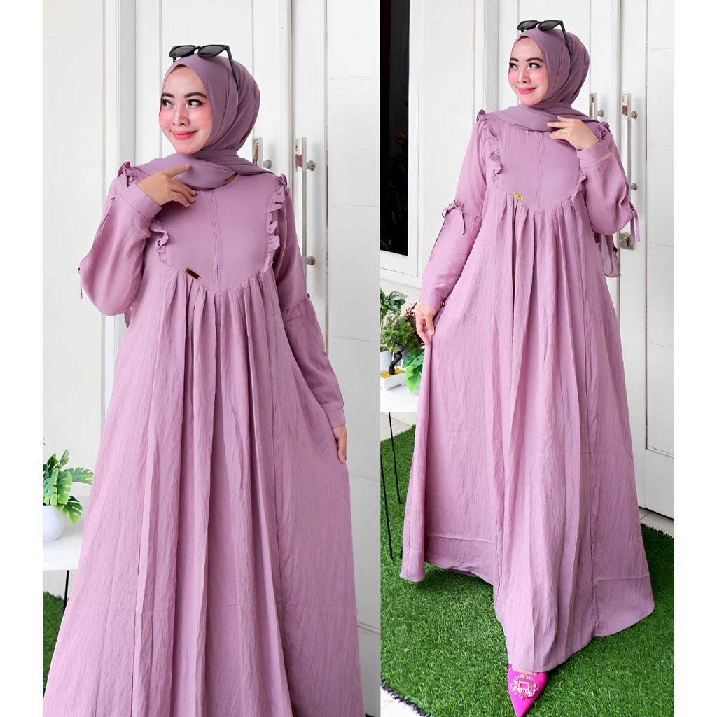 diana maxi cringkle rempel /pakaian wanita syari lovely