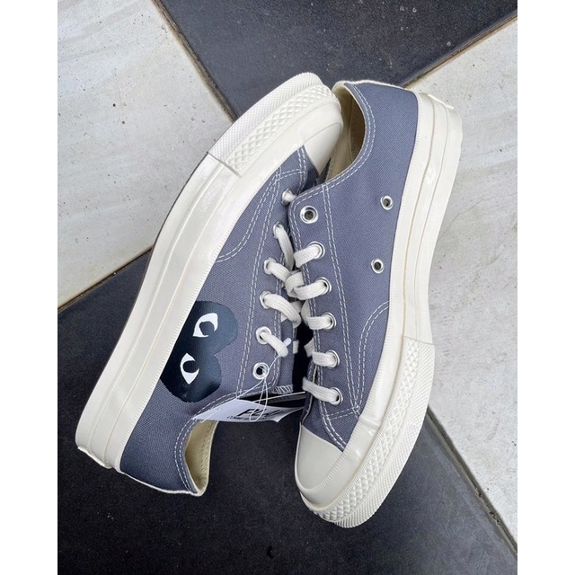 Converse Play CDG Low Steel Grey ( Original Authentic 100% )