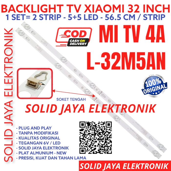 BACKLIGHT LED TV XIAOMI 32 INC L32M5AN MI4 4A MI 4 LAMPU BL 5K 6V INCH BOOM SALE