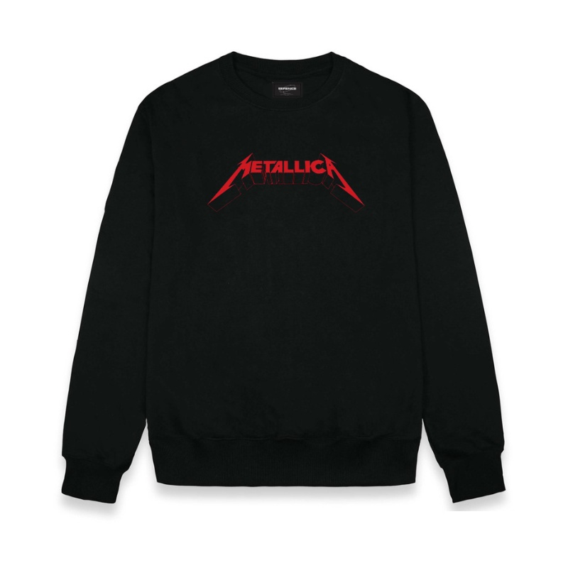 Sweater Pria Metallica And Justice Forall Pria Wanita Premium Distro | Sweater Crewnck Band Metal | Sweater Pria