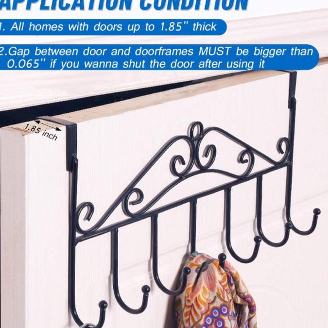 ㊤ Gantungan baju belakang pintu /gantungan dinding 7 hook rak gantung pintu/gantungan 7 hook pintu/g