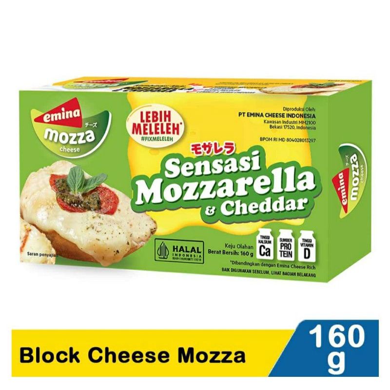 

Emina Mozza Cheese 165gr / Emina Mozzarella / Keju Emina Mozza Sensasi