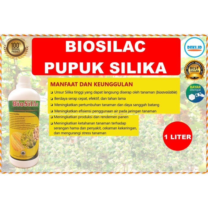 Pupuk Silika Cair Murni Biosilac 1 L Silica Tanaman Buah Sayur Hias #Original