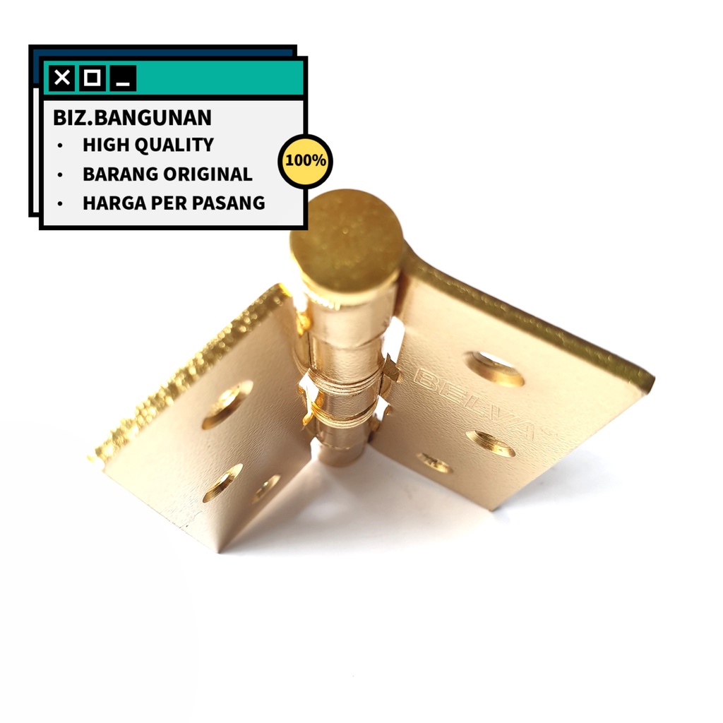 ENGSEL BESI BELVA 3&quot; INCH KUNING - JENDELA / PINTU
