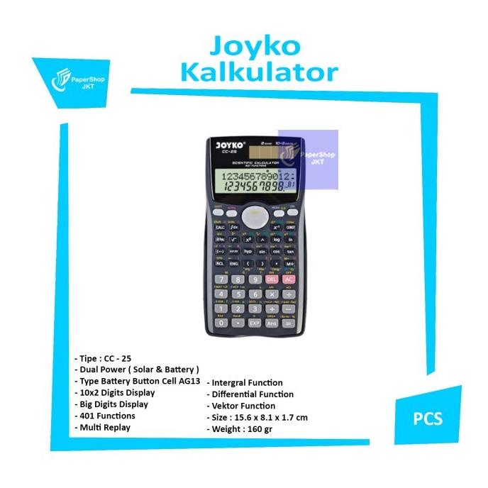 

Calculator / Kalkulator Joyko Cc-25 / Scientific / 401 Functions