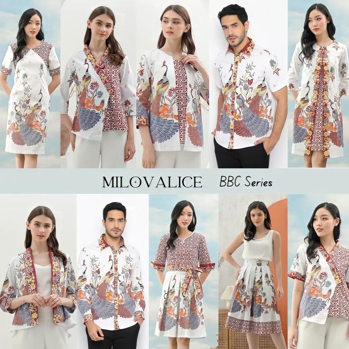 Set Batik Modern / Baju Batik Couple Kondangan / Seragam Kantor - BBC