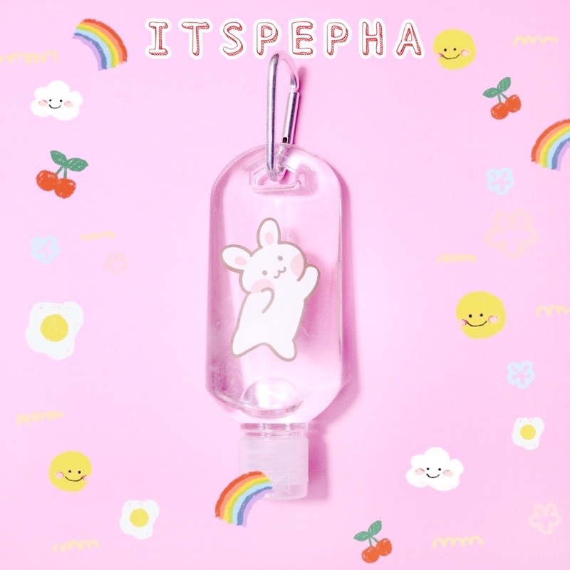 [ITSPEPHA] Botol Handsanitizer Gantung 50ml 60ml + Isi + Sticker l Botol Gantungan Kunci 50 ml l Bot