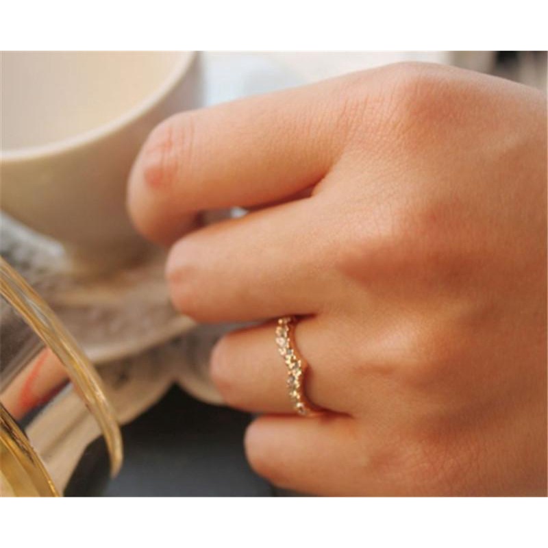Cincin Fuji Anti Karat Stainless Platinum Wanita