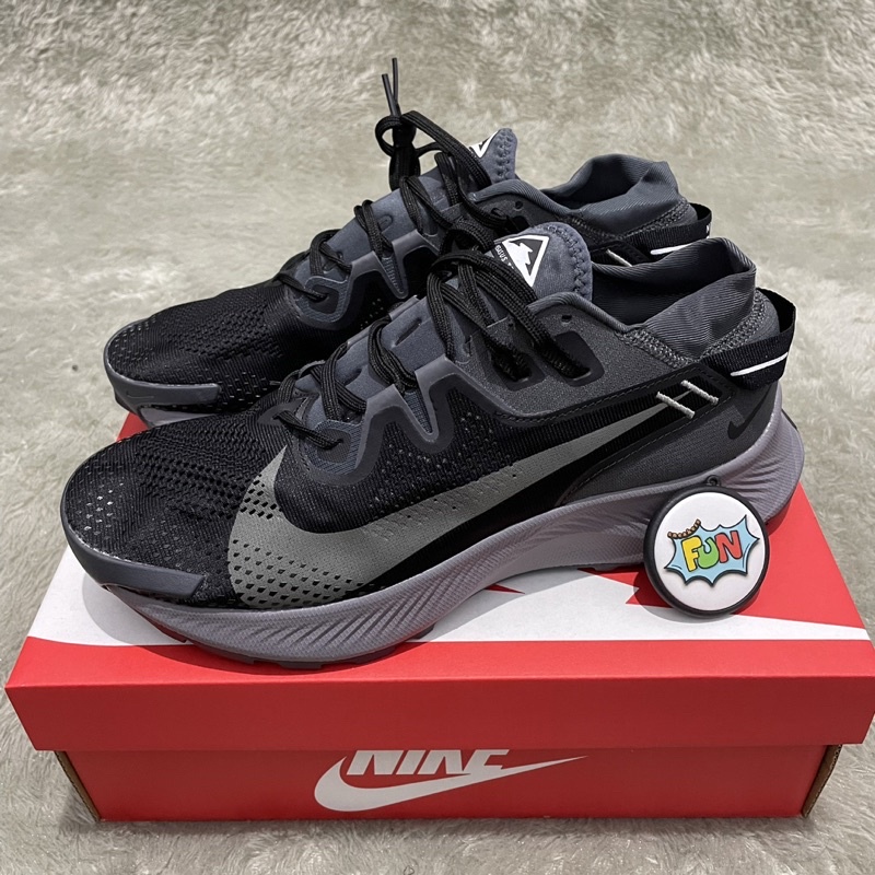 NIKE ZOOM PEGASUS TRAIL 2 BLACK GREY PREMIUM ORIGINAL