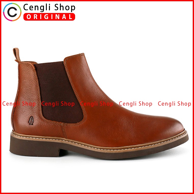 HM011 SEPATU BOOT HUSH PUPPIES PRIA ORIGINAL BOOTS CHELSEA FORMAL KULIT BRANDED COKLAT BROWN