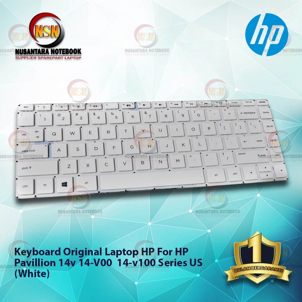 Keyboard Original Laptop Hp Pavilion 14-V 14-V000 14-V100 Series (US) - White