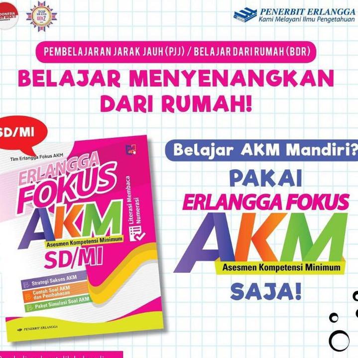 BISA COD Buku Erlangga FOKUS AKM Asesmen Kompeten Minimum SD/MI Penerbit Erlangga - Tim Erlangga Fok