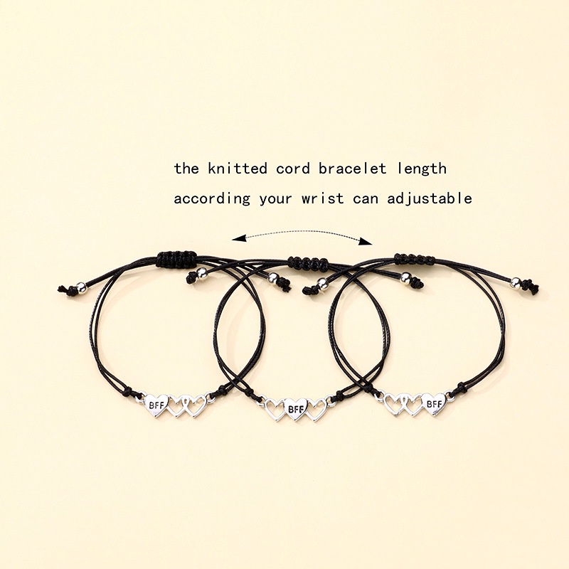 Fashion 3pak magnet Gelang Pasangan Cinta Gelang Eropa Dan Amerika Serikat Sederhana adjustable handmade wax wire preparation couple gift [ZXL]
