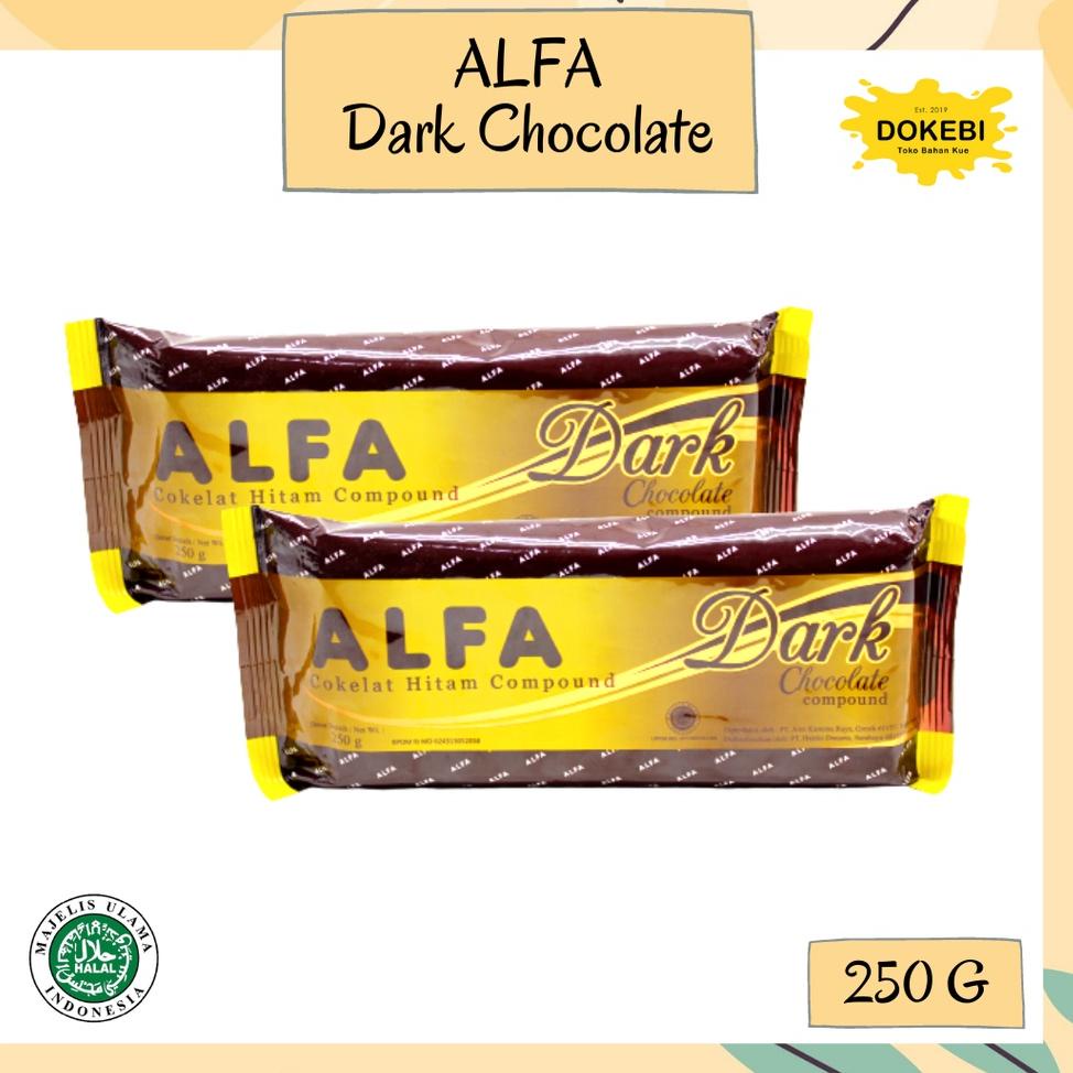 

㊜ Cokelat Batang ALFA Dark Compound 250gr - Coklat Blok ALFA ➜