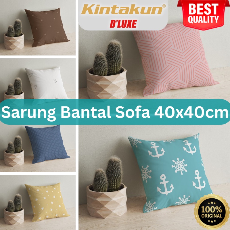 Sarung Bantal Kursi Sofa Kintakun Ukuran 40x40 / 50x50 / 60x60 / 70x70 - Motif Minimalis - Pastel