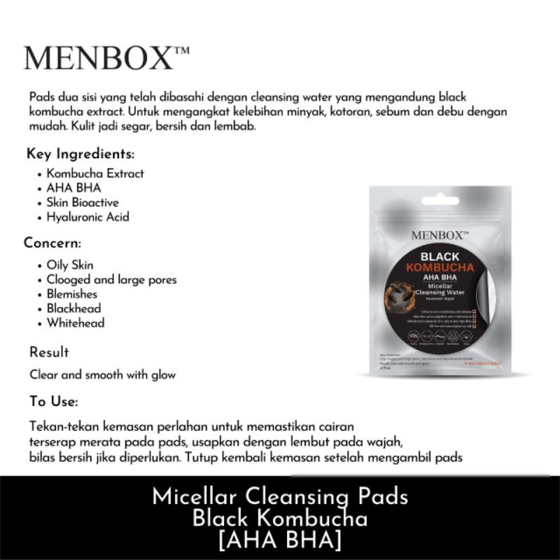 MENBOX MICELLAR CLEANSING WATER 15PADS