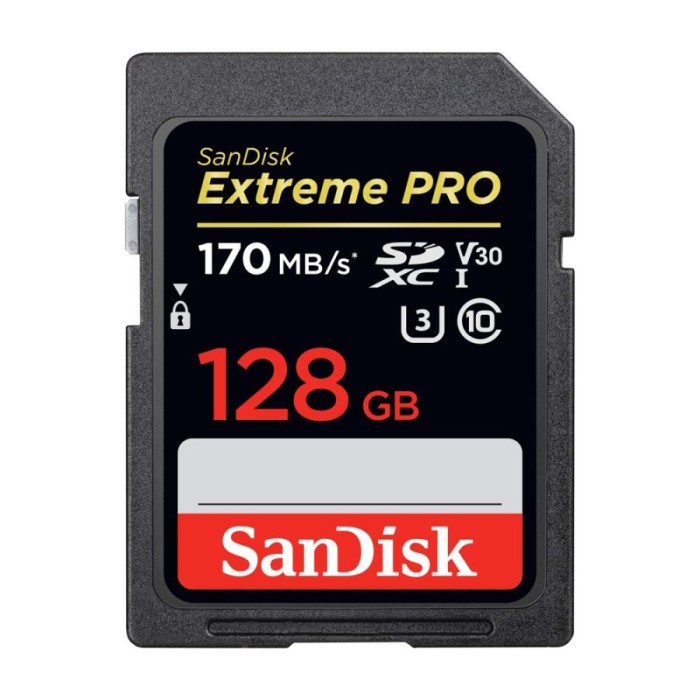 Extreme Pro SanDisk SDXC Extreme Pro UHS-II 128GB (300MBps Read and 260MBps Write)