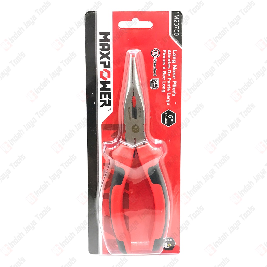 MAXPOWER M23750 Tang Lancip 6 Inch - Long Nose Plier Steel