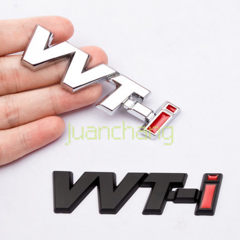 1pcs VVTI Metal VVT-i Racing Badge Emblem Decal Stiker Mobil Untuk TOYOTA VVT-i VVTI Camry COROLLA YARiS Rav4 Ralink REIZ Mahkota PRIUS REIZ VIOS Auris Avensis Mobil Styling