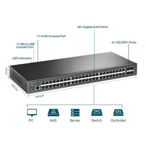 TP-Link TL-SG3452X JetStream 48-Port Gigabit L2+ Managed Switch M