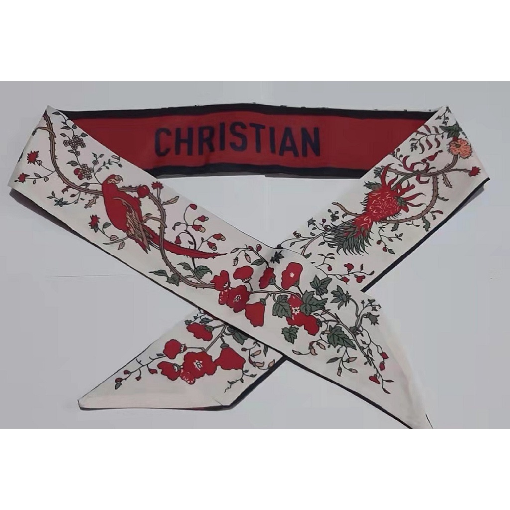 PREMIUM Silk Syal Scarf NATAL Christmas Xmas Satin Syal Multi fungsi Korea / Bandana Korea Fashion/ Twilly Bag / Ikat Rambut Korea Scarf Leher
