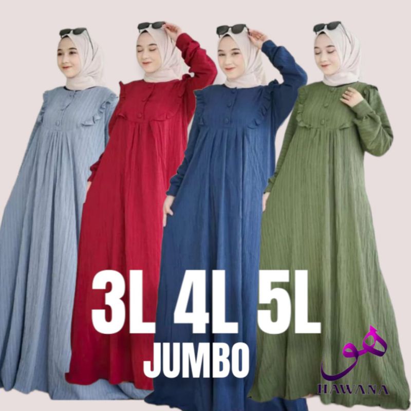 Gamis rempel dada jumbo