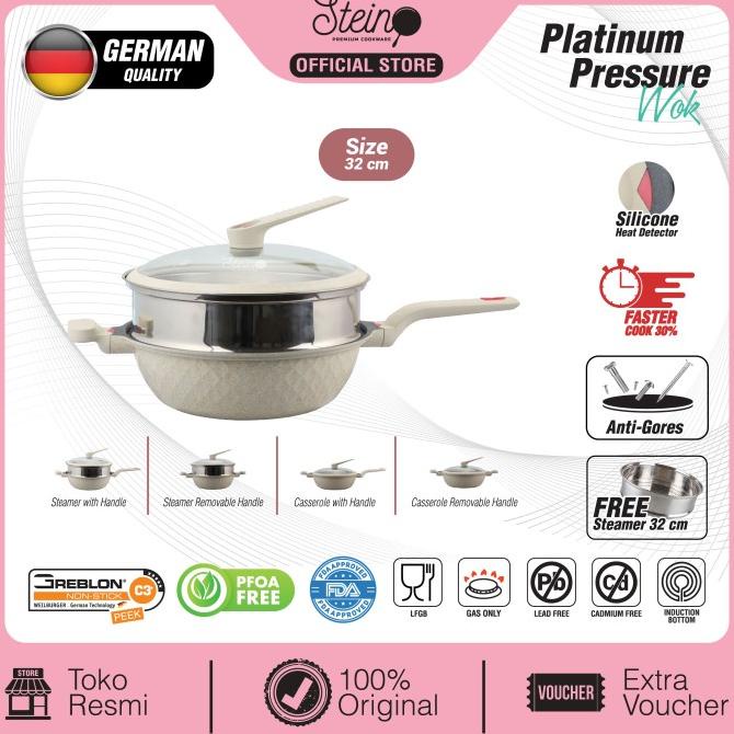 STEIN WOK PLATINUM PRESSURE COOKER silahkan di pesan