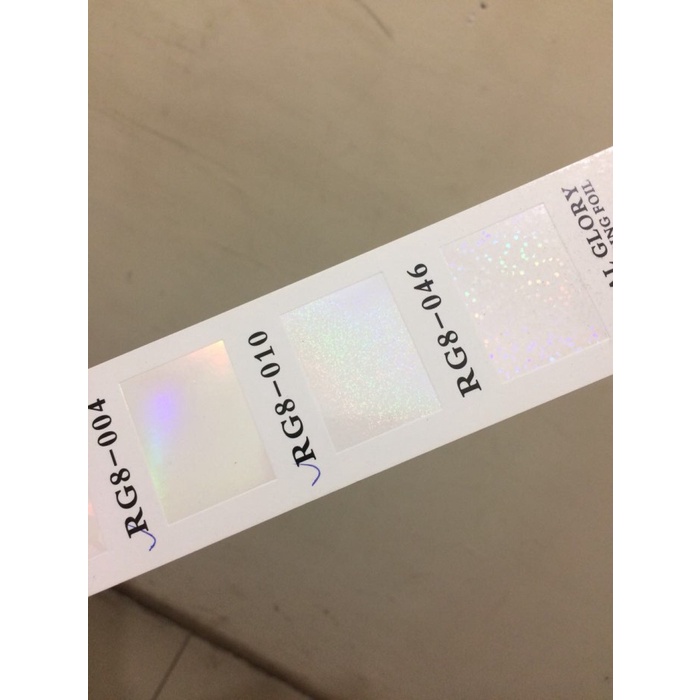 

KERTAS FOIL TRANSPARANT HOLOGRAM 1/2 Roll / Hot Stamping Foil / Poly