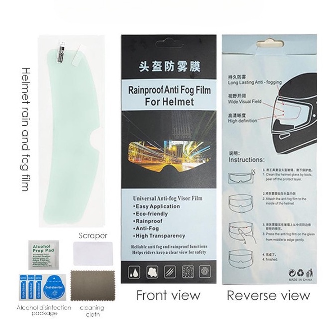 RFH1 - Stiker Anti Fog Kaca Visor Helm Universal Helm Full Face dan Half Face Anti Hujan dan Kabut C