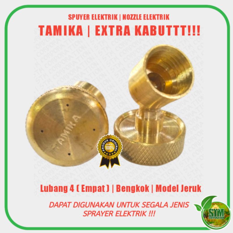 Spuyer TAMIKA | Lubang 4 Jeruk | Spuyer Elektrik | Nozzle Elektrik Ekstra Kabut