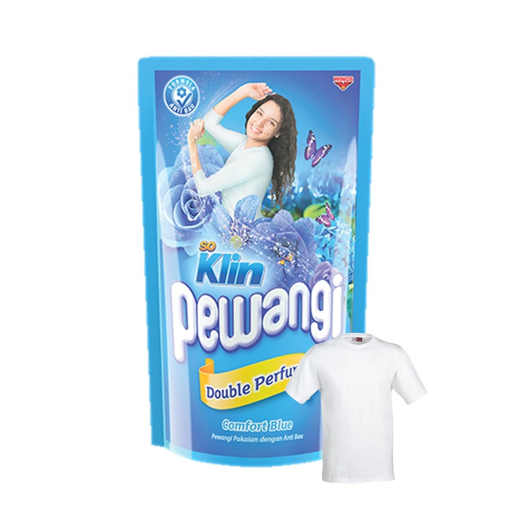 So Klin Pewangi Double Perfume Pewangi Pakaian Comfort Blue 450ml