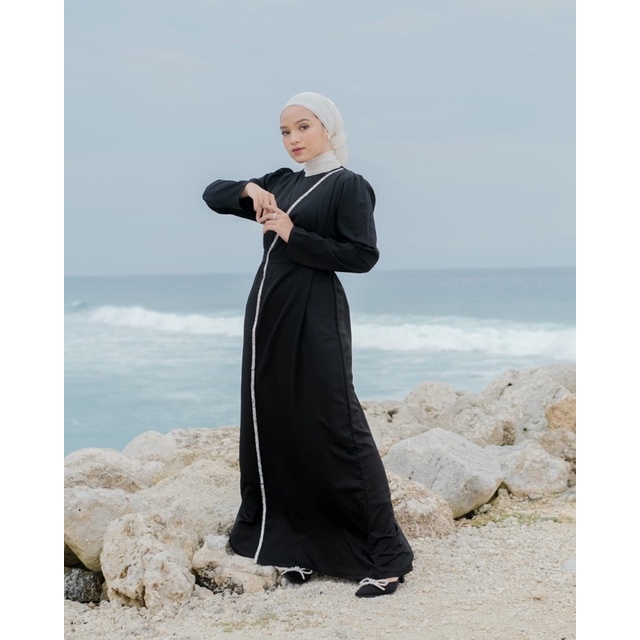 Meriam List Dress Ld 98/Dress Sage/Dress Pesta/Dress Pengajian/Dress Bridesmaid/Dress Lebaran