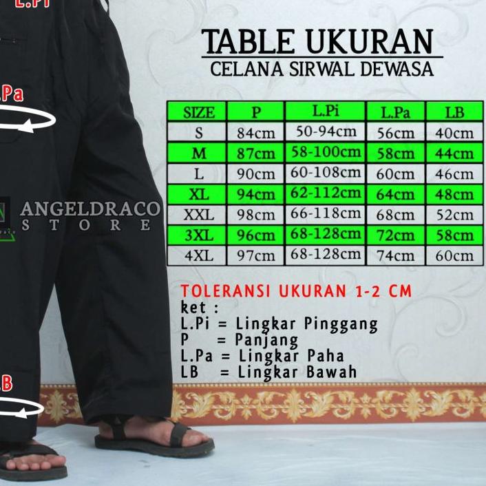 Celana Sirwal Dewasa Putih / Celana Sirwal / Celana Sirwal Dewasa / Sirwal Dewasa Putih / Sirwal / S