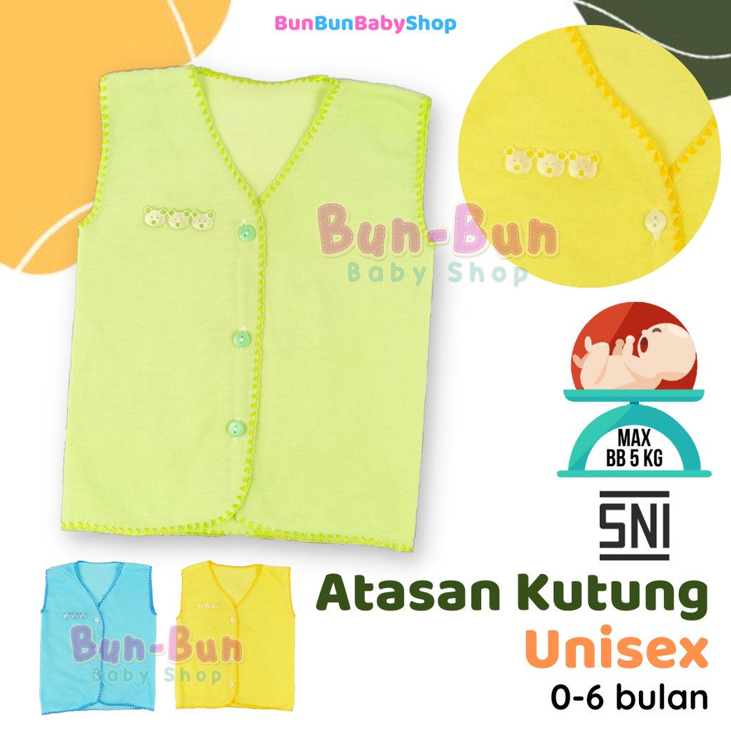 Baju Bayi Polos Lengan Kutung Unisex Atasan Baby New Born Boy Girl Pakaian Balita Fashion Anak Murah Perlengkapan Baru Lahir Peralatan Newborn Cewek Cowok Bunbunbabyshop