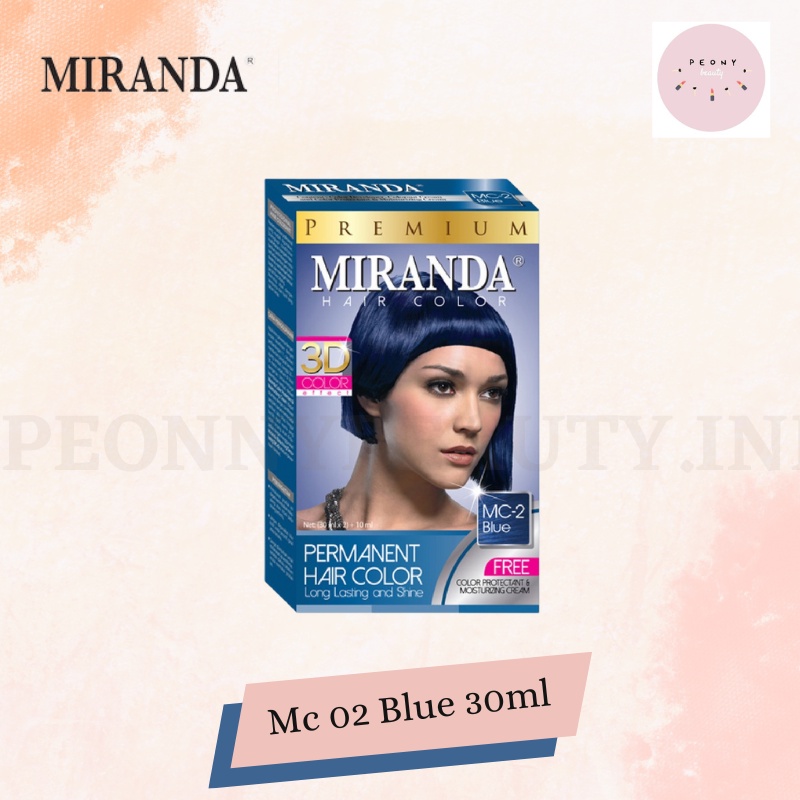 MIRANDA Hair Color MC-02 Blue MC2 30ML | Pewarna Rambut Biru