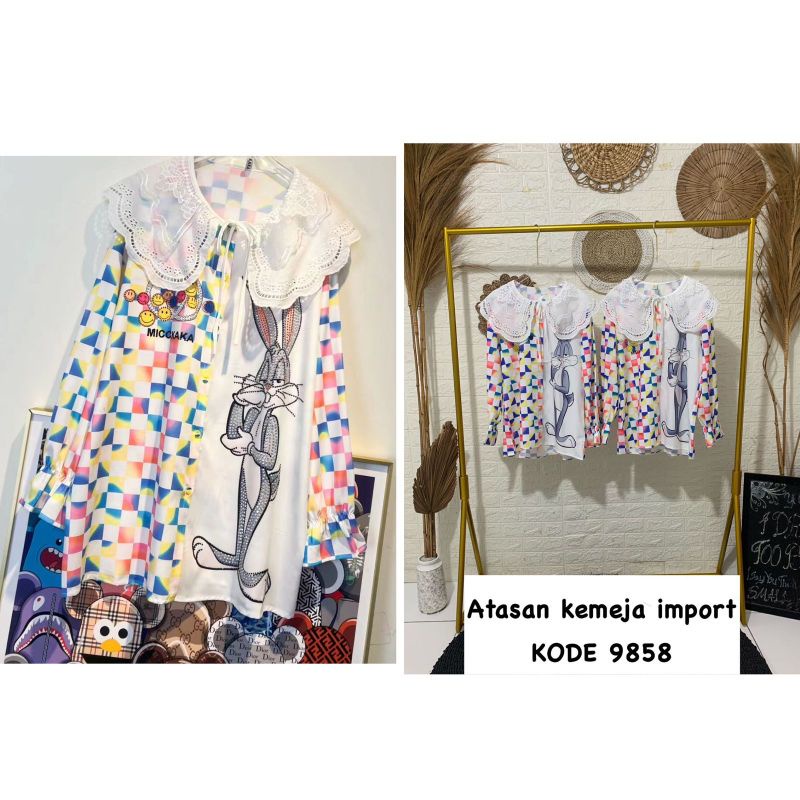 KEMEJA MICCKAKA RABBIT // ATASAN IMPORT PREMIUM // KEMEJA IMPORT BKK // TOP IMPORT PREMIUM BKK // ATASAN IMPORT KOREA