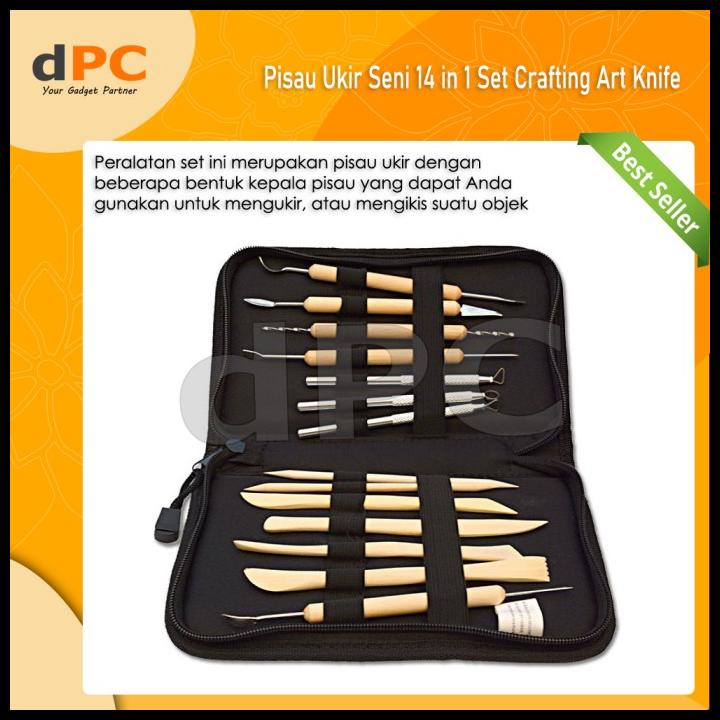 

Pisau Ukir Seni 14 In 1 Set Crafting Art Knife