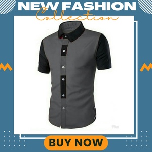 DELLY KEMEJA PRIA LENGAN PENDEK KEMEJA KERJA CASUAL COWOK Putih, XS CVX F8T3