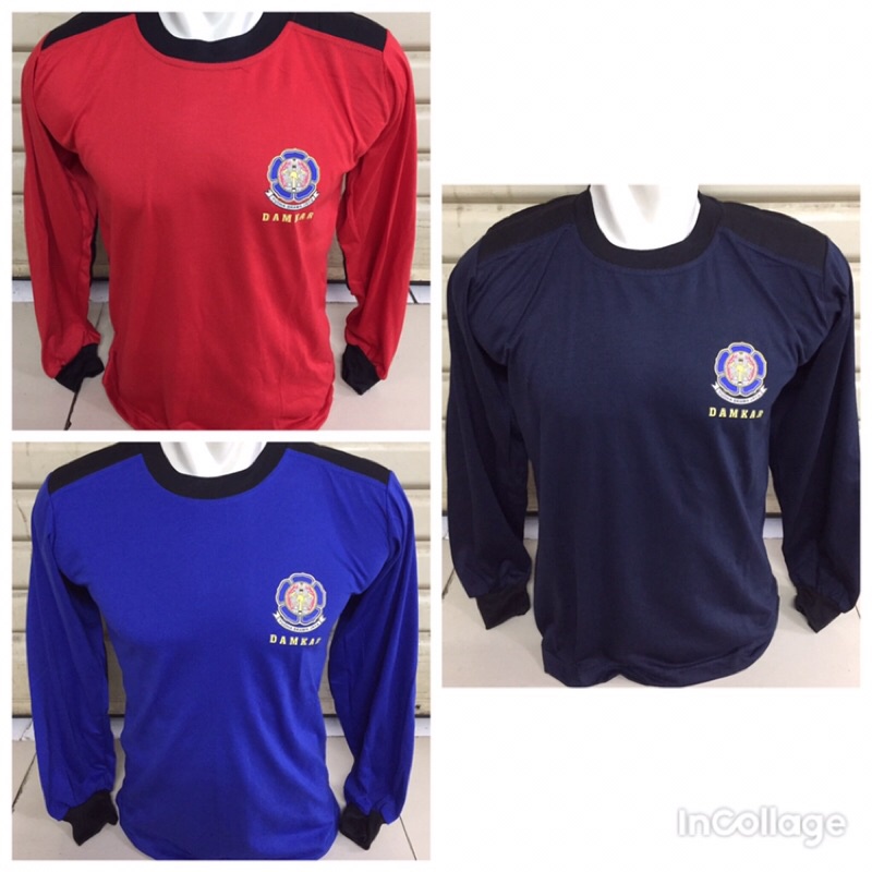 kaos damkar lengan panjang/kaos pemadam lengan panjang/kaos pemadam api lengan panjang