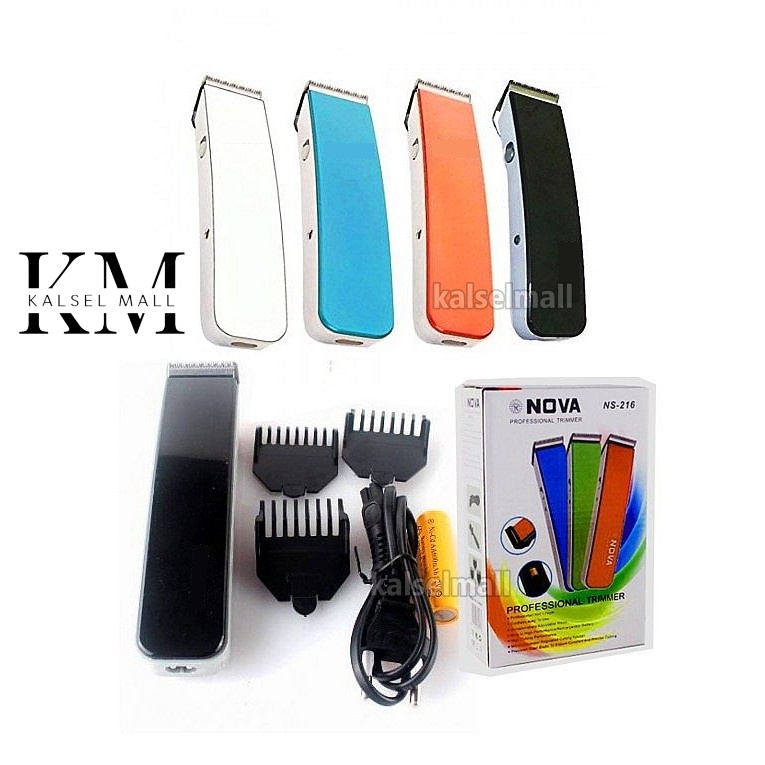 Pencukur Otomatis Alat Mesin Cukur Charger Baterai Rambut Kumis Jenggot Jombang Jambang Jabis Brewok Bewok Janggut Bulu Ketek Ketiak Tanpa Kabel Portabel Nova Original Salon NS 216 Hair Clipper Shaving Portable Balikpapan Banjarmasin Samarinda ACK21