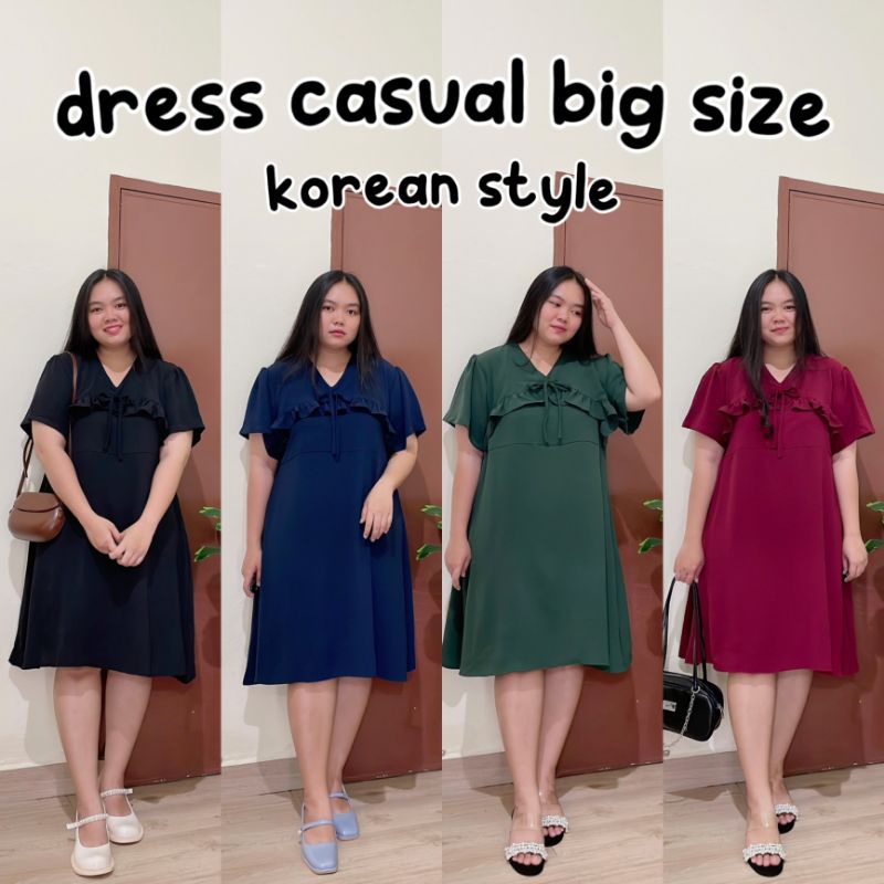 FLOOME DRESS | DRESS CASUAL BIG SIZE OVERSIZE JUMBO LD 120 CM