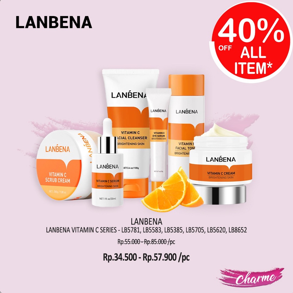 LANBENA VITAMIN C FACIAL CLEANSER SERUM/TONER/SCRUB/ CREAM LB5583 LB5705 LB8652