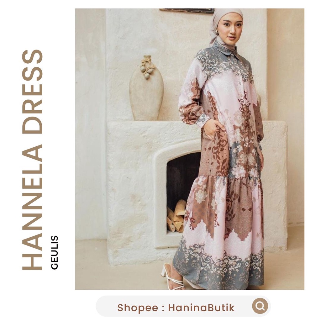 SALE - HANNELA DRESS BROWN SIZE S by GEULIS | DRESS WANITA