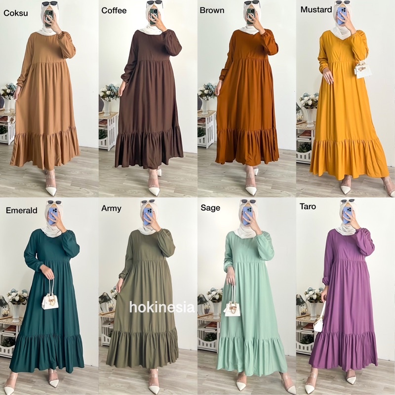 SAFIRA DRESS POLOS- HOMEY DRESS - GAMIS RAYON