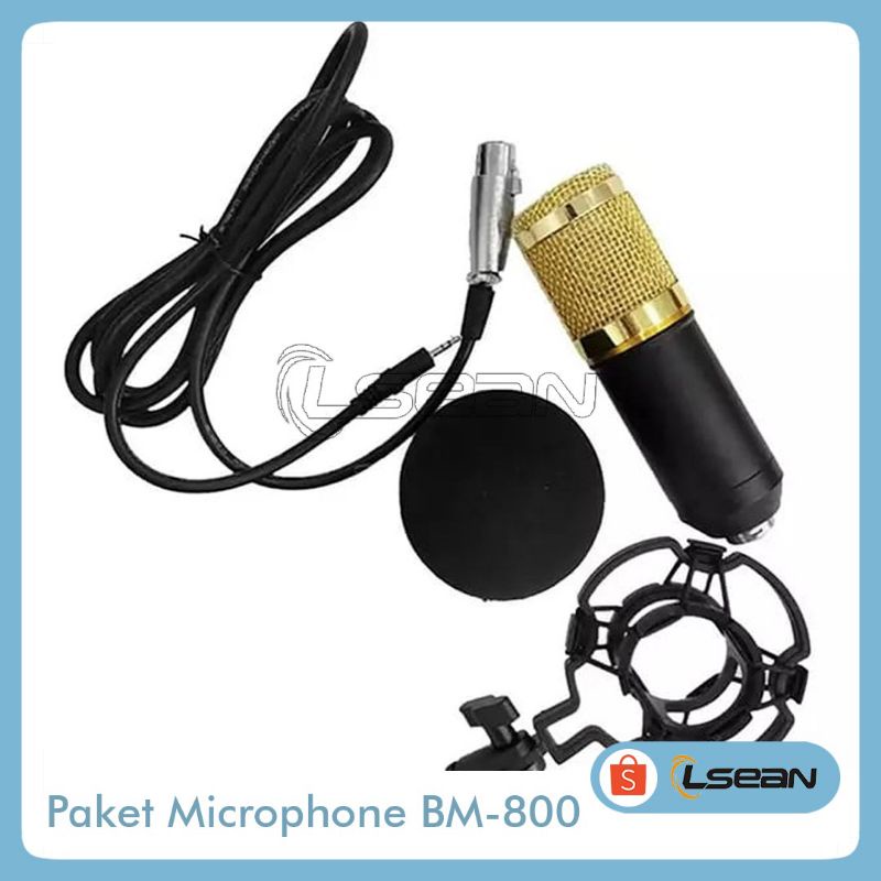 PAKET MICROPHONE CONDENSER RECORDING BM-800 MIC STUDIO PROFESSIONAL