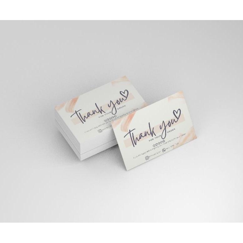 

BISA COD (100pcs) Kartu Terima Kasih | Thank You Card Online Shop | Custom