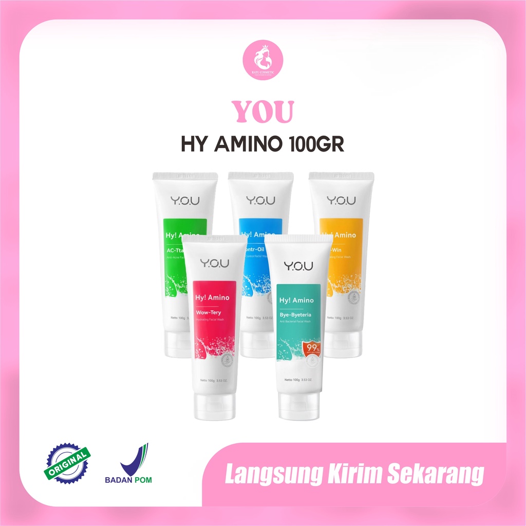 You Hy! Amino Facial Wash | Brightening | Hydrating | Anti Ace | Oil Control 100g