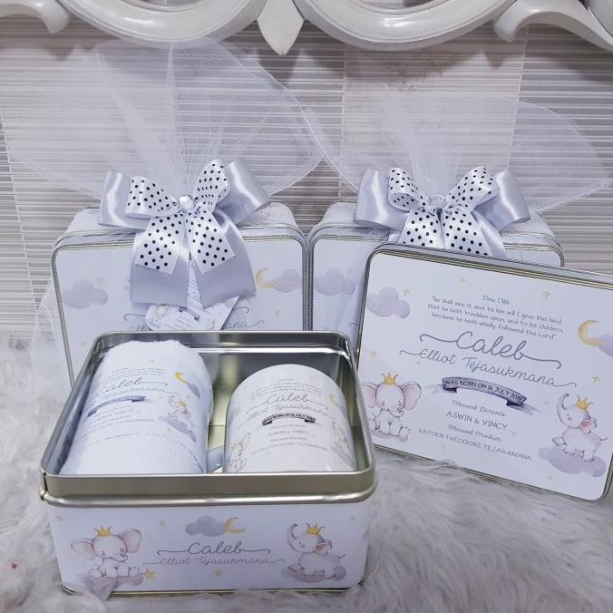 Souvenir Baby One Month/Souvenir Ultah/Hampers Baby/Souvenir Kaleng