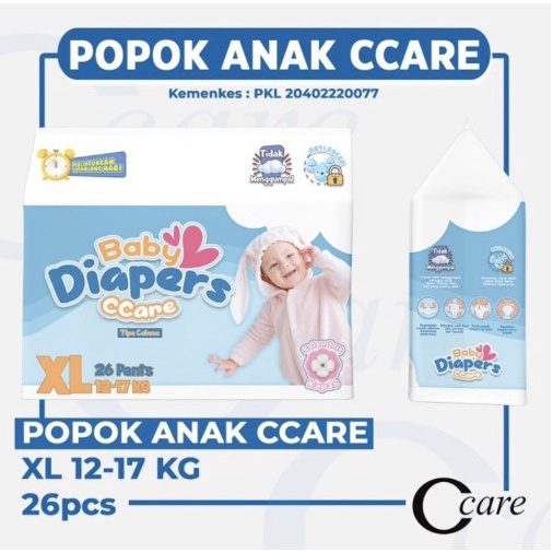 [MH] Pempers Pants Popok Baby Diapers C-Care Size XL Isi 26 Pcs