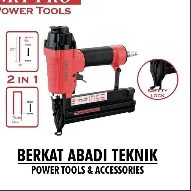 Harga TERMURAAH.. NRT-PRO 5057HD Air Nailer Gun Nail Alat Paku Tembak 2 IN 1 Staples Angin Stapler M